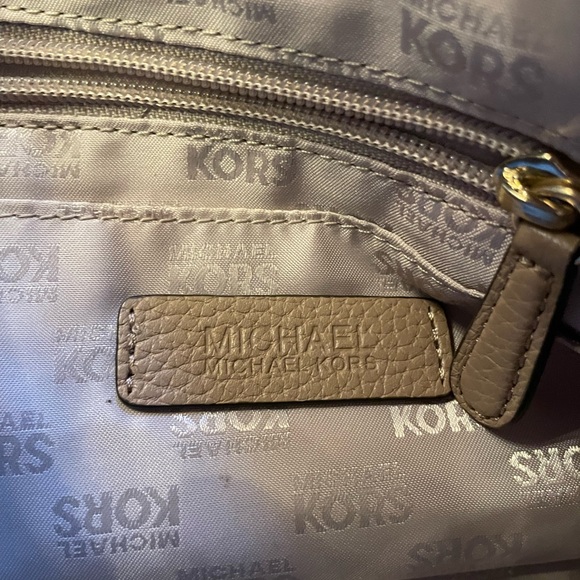 Michael Kors Taupe Leather Satchel Gold Hardware - Picture 10 of 12